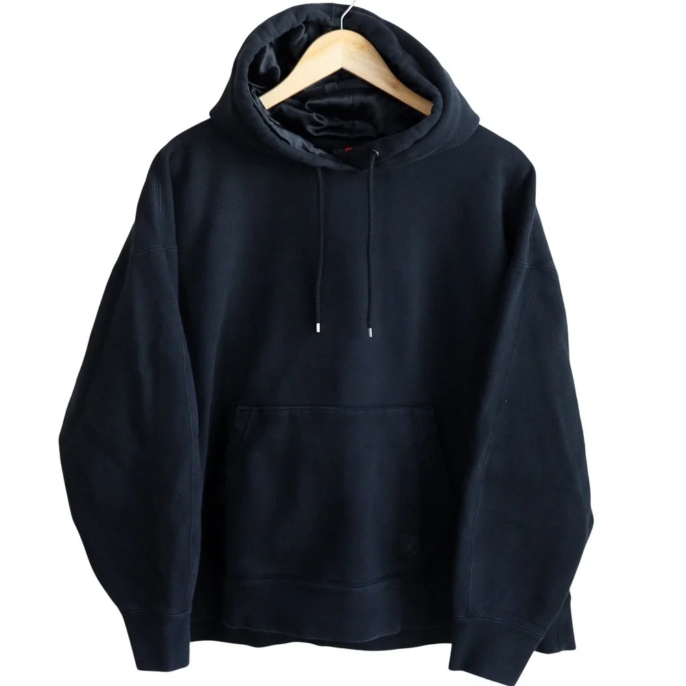Jordan Brooklyn Fleece Hoodie‎ Women M Black Satin Lined FB5110-010 Oversized